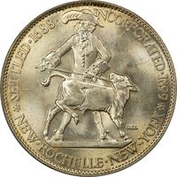 1938 New Rochelle Commemorative Half Dollar (50c) Obverse Image
