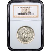 1938 Oregon Commemorative Half Dollar (50c) Obverse Slab Image