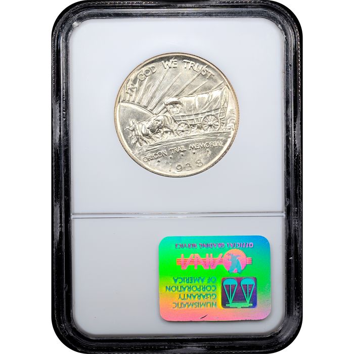 1938 Oregon Commemorative Half Dollar (50c) Reverse Slab Image