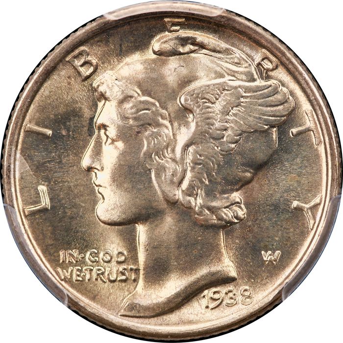 1938-S Mercury Dime (10c) Obverse Image