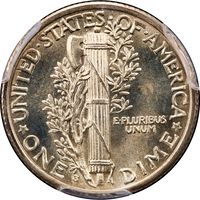 1938-S Mercury Dime (10c) Reverse Image