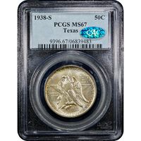 1938-S Texas Commem Half Dollar (50c) Obverse Image
