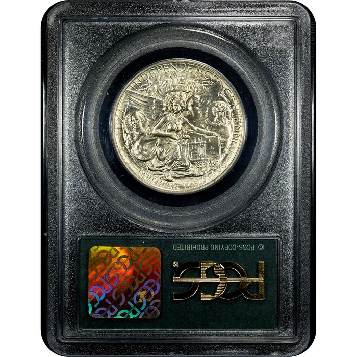 1938 Texas Commemorative Half Dollar (50c) OGH Reverse Slab Image