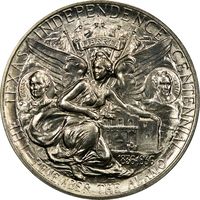 1938 Texas Commemorative Half Dollar (50c) OGH Reverse Image