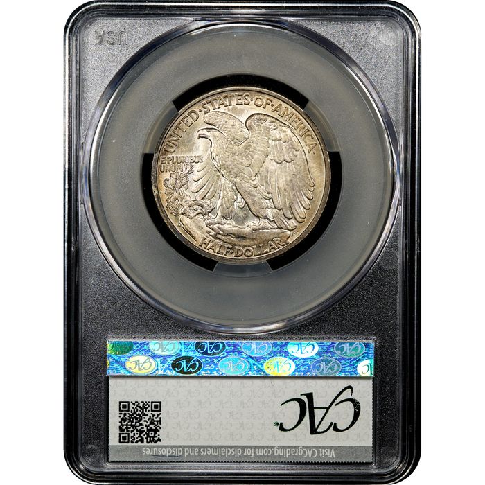 1939-D Walking Liberty Half Dollar (50c) Reverse Slab Image