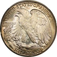 1939-D Walking Liberty Half Dollar (50c) Reverse Image