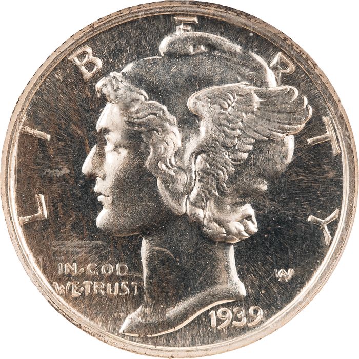 1939 Mercury Dime (10c) Obverse Image