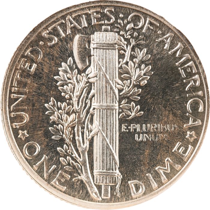 1939 Mercury Dime (10c) Reverse Image