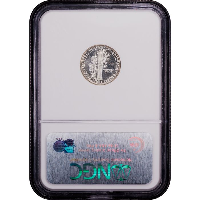 1939 Mercury Dime (10c) Reverse Slab Image