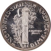 1939 Mercury Dime (10c) Reverse Image