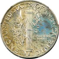 1939 Mercury Dime (10c) Reverse Image