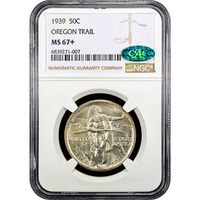 1939 Oregon Commemorative Half Dollar (50c) Obverse Slab Image