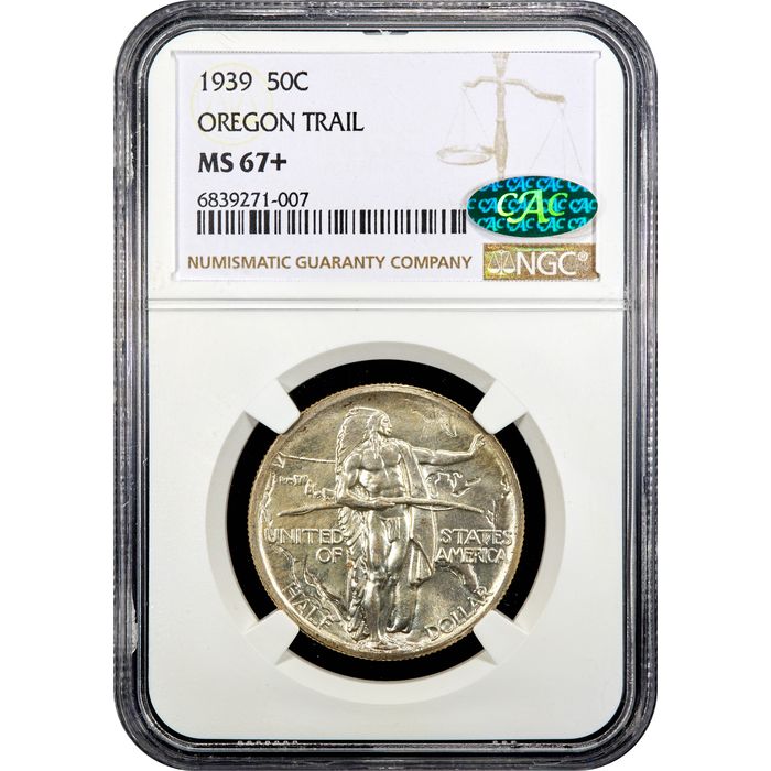 1939 Oregon Commemorative Half Dollar (50c) Obverse Slab Image