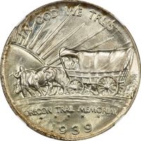1939 Oregon Commemorative Half Dollar (50c) Reverse Image