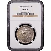 1939-S Oregon Commemorative Half Dollar (50c) Obverse Slab Image