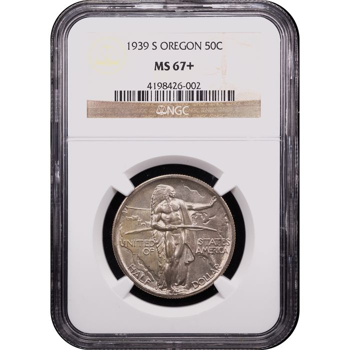 1939-S Oregon Commemorative Half Dollar (50c) Obverse Slab Image