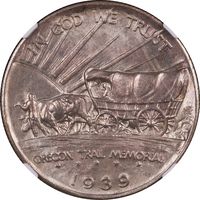 1939-S Oregon Commemorative Half Dollar (50c) Reverse Image