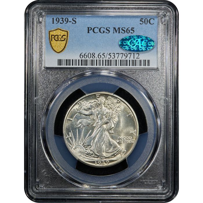 1939-S Walking Liberty Half Dollar (50c) Obverse Slab Image