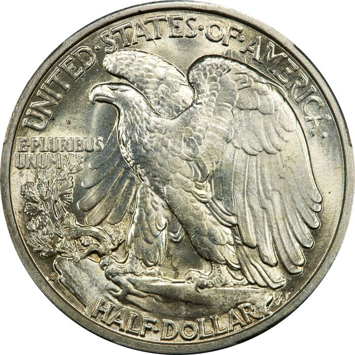1939-S Walking Liberty Half Dollar (50c) Reverse Image