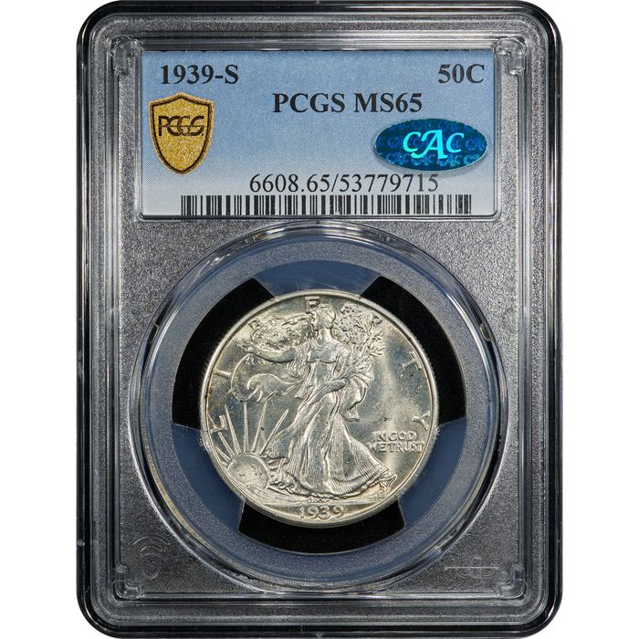 1939-S Walking Liberty Half Dollar (50c) Obverse Slab Image