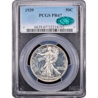 1939 Walking Liberty Half Dollar (50c) Obverse Slab Image