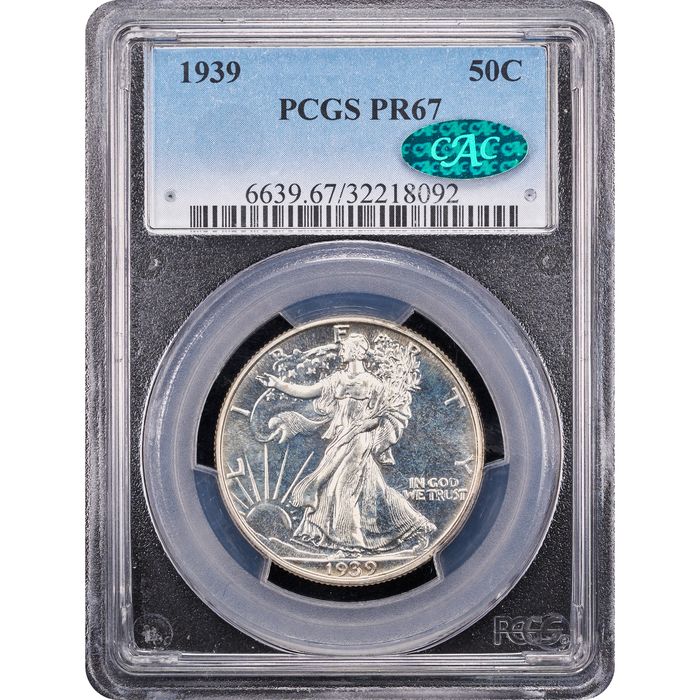 1939 Walking Liberty Half Dollar (50c) Obverse Slab Image