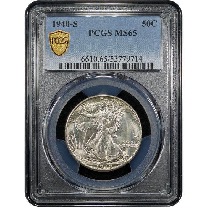 1940-S Walking Liberty Half Dollar (50c) Obverse Slab Image