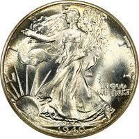1940 Walking Liberty Half Dollar (50c) Photo 3
