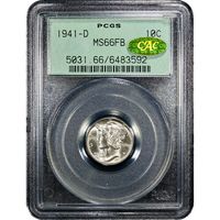 1941-D Mercury Dime (10c) OGH Obverse Image