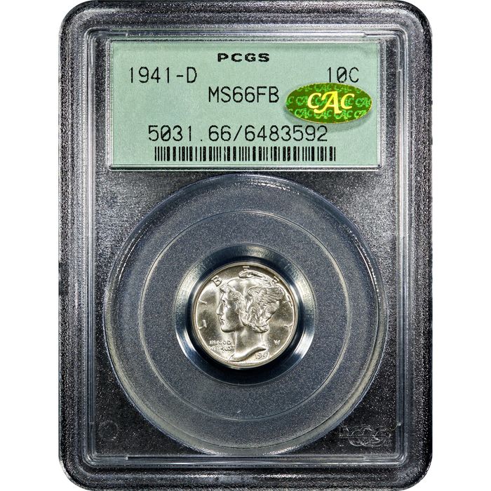 1941-D Mercury Dime (10c) OGH Obverse Image