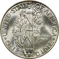 1941-D Mercury Dime (10c) OGH Photo 4