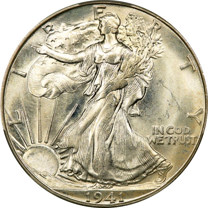 1941-D Walking Liberty Half Dollar (50c) Photo 3