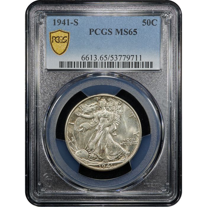 1941-S Walking Liberty Half Dollar (50c) Obverse Slab Image
