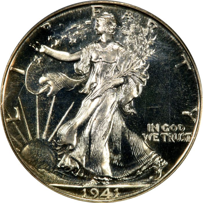 1941 Walking Liberty Half Dollar (50c) OGH Photo 3