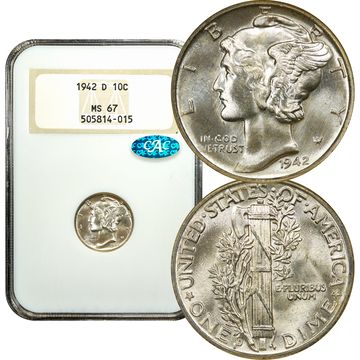 1942-D Mercury Dime (10c) Composite Image