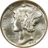 1942-D Mercury Dime (10c) Photo 3