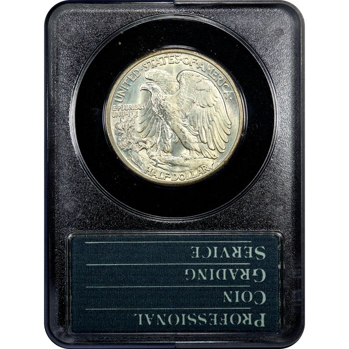 1942-D Walking Liberty Half Dollar (50c) Rattler Reverse Image