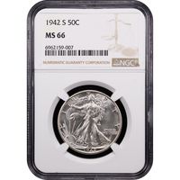 1942-S Walking Liberty Half (50c) Obverse Slab Image