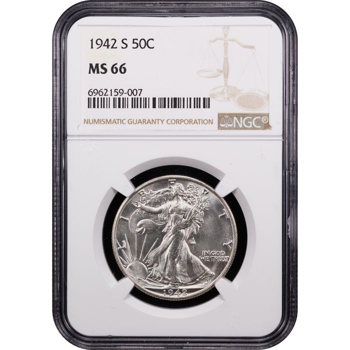 1942-S Walking Liberty Half (50c) Obverse Slab Image