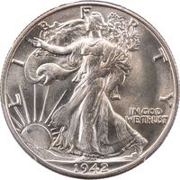 1942-S Walking Liberty Half Dollar (50c) Obverse Image