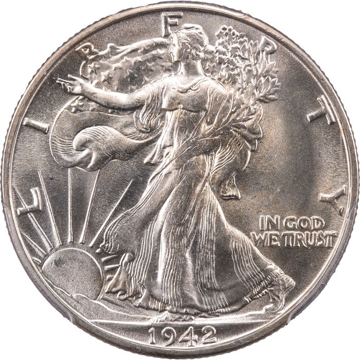 1942-S Walking Liberty Half Dollar (50c) Obverse Image