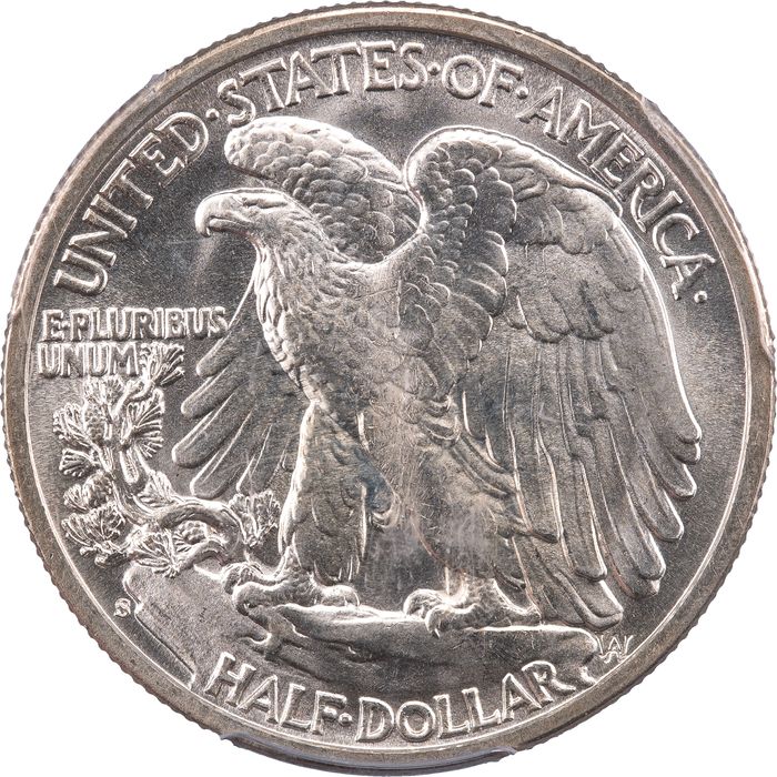 1942-S Walking Liberty Half Dollar (50c) Reverse Image