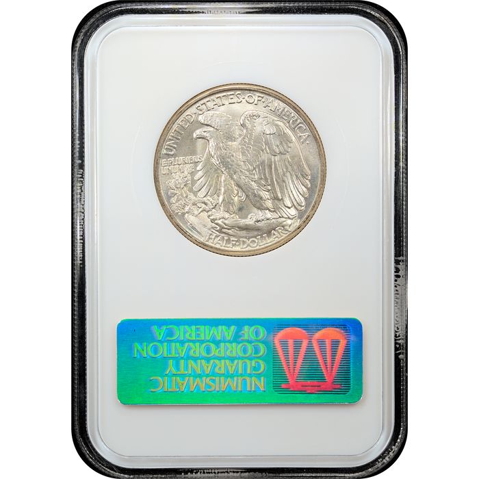 1942 Walking Liberty Half Dollar (50c) Reverse Slab Image