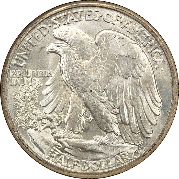 1942 Walking Liberty Half Dollar (50c) Reverse Image