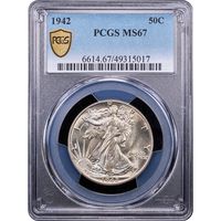 1942 Walking Liberty Half Dollar (50c) Obverse Slab Image