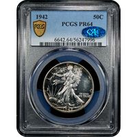 1942 Walking Liberty Half Dollar (50c) Obverse Slab Image