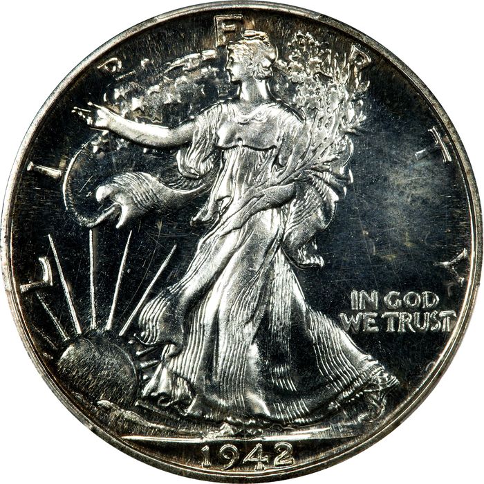 1942 Walking Liberty Half Dollar (50c) Obverse Image