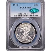 1942 Walking Liberty Half Dollar (50c) Obverse Slab Image