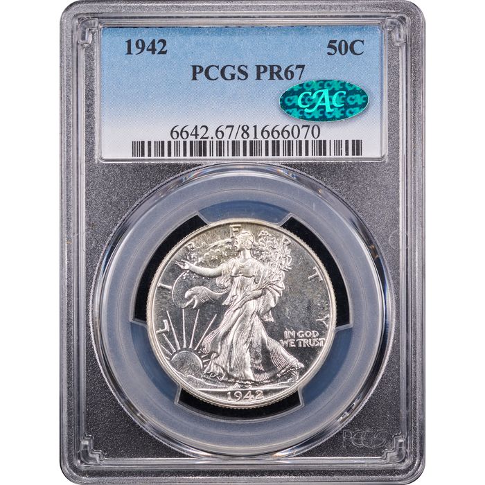 1942 Walking Liberty Half Dollar (50c) Obverse Slab Image