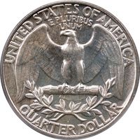 1942 Washington Quarter (25c) OGH Reverse Image